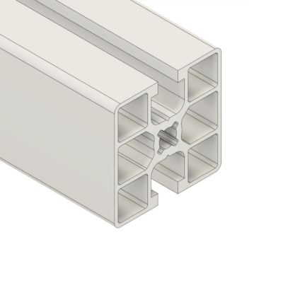 MODULAR SOLUTIONS EXTRUDED PROFILE&lt;br&gt;45MM X 45MM 2GG SMOOTH SIDES INLINE, CUT TO THE LENGTH OF 1000 MM